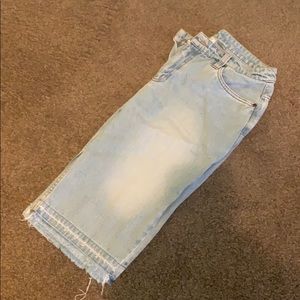 Long jean shorts